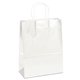 Amber Gloss Paper Foil Hot Stamp Shopper Bag - 10 x 13 - White