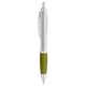 Curvaceous Silver Matte Click Ballpoint Pen