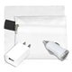Mobile Tech Auto and Home Charging Kit with Microfiber Cleaning Cloth in Polyester Zipper Pouch