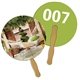 Round Auction Hand Fan Full Color - Paper Products