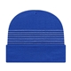 Thin Striped Knit Cap with Cuff