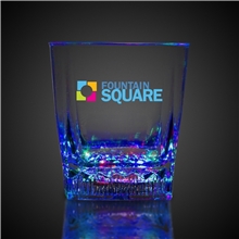 10 oz Square Bottom LED Rocks Glass