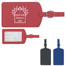 Toscano Soft Touch Pleather Luggage Tag
