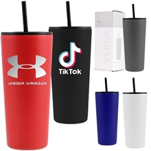 22 Oz. Powder Coated Tumbler With Hot / cold Lid