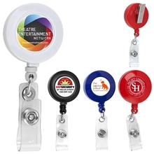 BELLEFONTAINE VL 30 Cord Round Retractable Badge Reel and Badge Holder with Rotating Alligator Clip Attachment