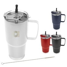 30 oz Lisbon Stainless Steel Tumbler With Straw