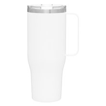 40 oz denali Tumbler with handle and straw - Matte White