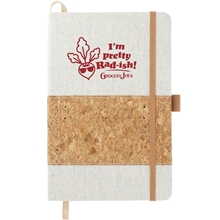 5.5 x 8.5 Recycled Cotton and Cork Bound Notebook