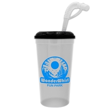 Supersize Stadium Cup with Straw Lid - 32 oz
