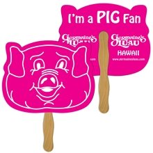 Animal Head Hand Fan Full Color (2 Sides) - Paper Products