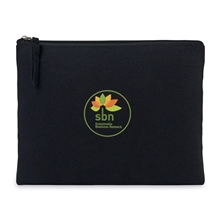 AWARE(TM) Recycled Cotton Zippered Pouch - Black