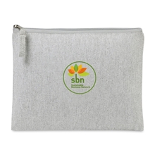 AWARE(TM) Recycled Cotton Zippered Pouch - Light Grey