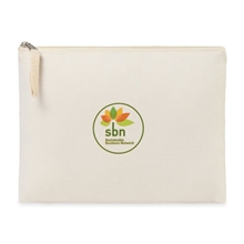 AWARE(TM) Recycled Cotton Zippered Pouch - Natural