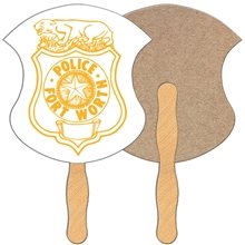 Badge Recycled Hand Fan - Paper Products