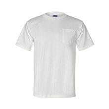 Bayside Short Sleeve T - shirt with a Pocket - WHITE