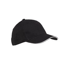 Big Accessories 6- Panel Twill Sandwich Baseball Cap - All