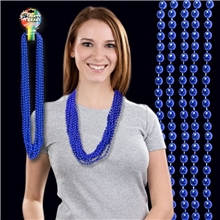 Blue Mardi Gras Bead Necklaces