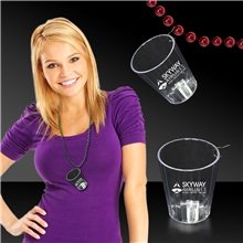Clear Necklace Medallion with Shot Glass