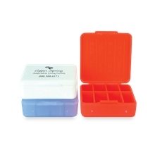 Polypropylene 8 Compartment Compact Pill Box
