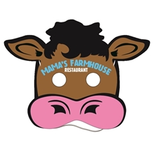 Cow Mask w / elastic Full Color - Paper Products