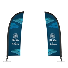 DisplaySplash Tabletop Feather Flag - Double Sided