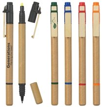 Dual Function Eco - Inspired Pen With Highlighter