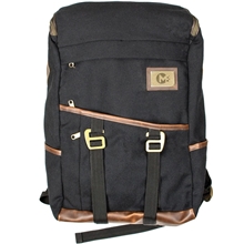 Cotton Canvas Backpack with 7 Accessory Pockets