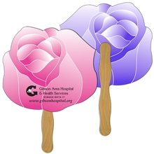 Flower Hand Fan Full Color (2 Sides) - Paper Products