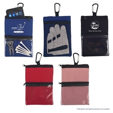 Golf Accessory Pouch With Carabiner
