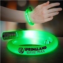 Green Flashing LED Coil Tube Bracelets
