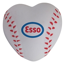 Heart Shaped Baseball Stress Ball - Stress reliever