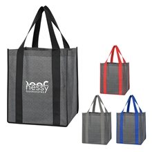 Heathered Non - Woven Shopper Tote Bag