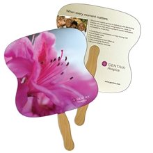 Hourglass Hand Fan Full Color (2 Sides) - Paper Products