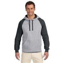 Jerzees Adult NuBlend(R) Colorblock Raglan Pullover Hooded Sweatshirt