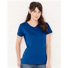 LAT Ladies V - Neck Fine Jersey T - Shirt - COLORS