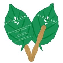 Leaf Hand Fan Full Color (2 Sides) - Paper Products