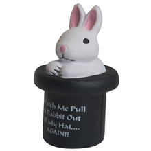 Magic White Rabbit in Top Hat Stress Reliever