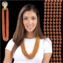 Mardi Gras Beads - Metallic Orange