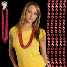 Mardi Gras Beads - Metallic Red
