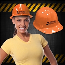 Novelty Plastic Construction Hats - Orange