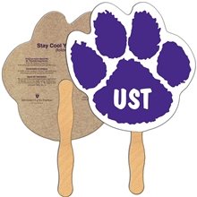 Paw Print Recycled Hand Fan - Paper Products
