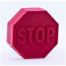 Pencil Top Stock Eraser - Stop Sign