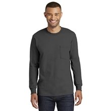 Port Company(R) Tall Long Sleeve Essential T - Shirt with Pocket. - DARKS