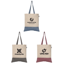 Quebec - 5 oz Two - Tone Recycled Cotton Tote