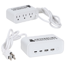 Relay 5 Ft. Charging Station with Type - C, USB AC Outlets