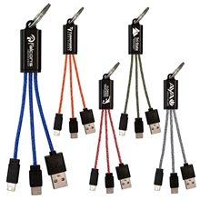 Ridge 3 in 1 Charging Cable Keychain