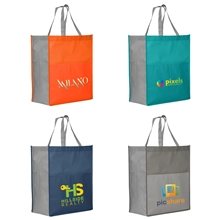 Rome rPET - Recycled Non - Woven Tote with 210D rPET Pocket - ColorJet