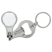 Round Nail Clipper w / Bottle Opener Keyring