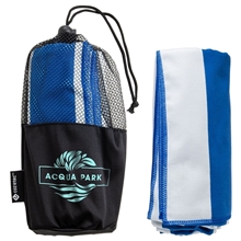 Sandpiper 30 x 60 Striped Microfiber Beach Towel with Net Carrying Pouch