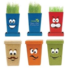 Seed Cartoon Expression Planter, 1- Pack Planter, Full Color Digital